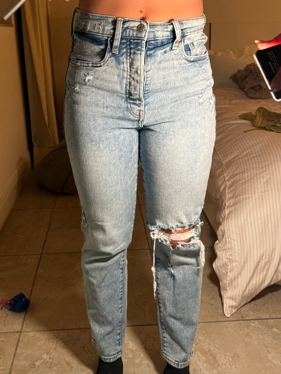 Old Navy Denim - Old Navy Light Blue High-Rise Distressed Jeans